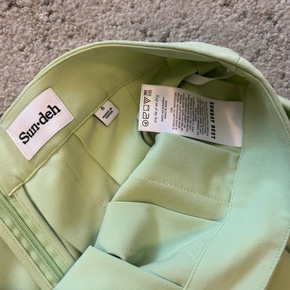 Sunday Best size 6 EUC worn once mint Green High-Low Pleated Mini Skirt - Picture 4 of 12